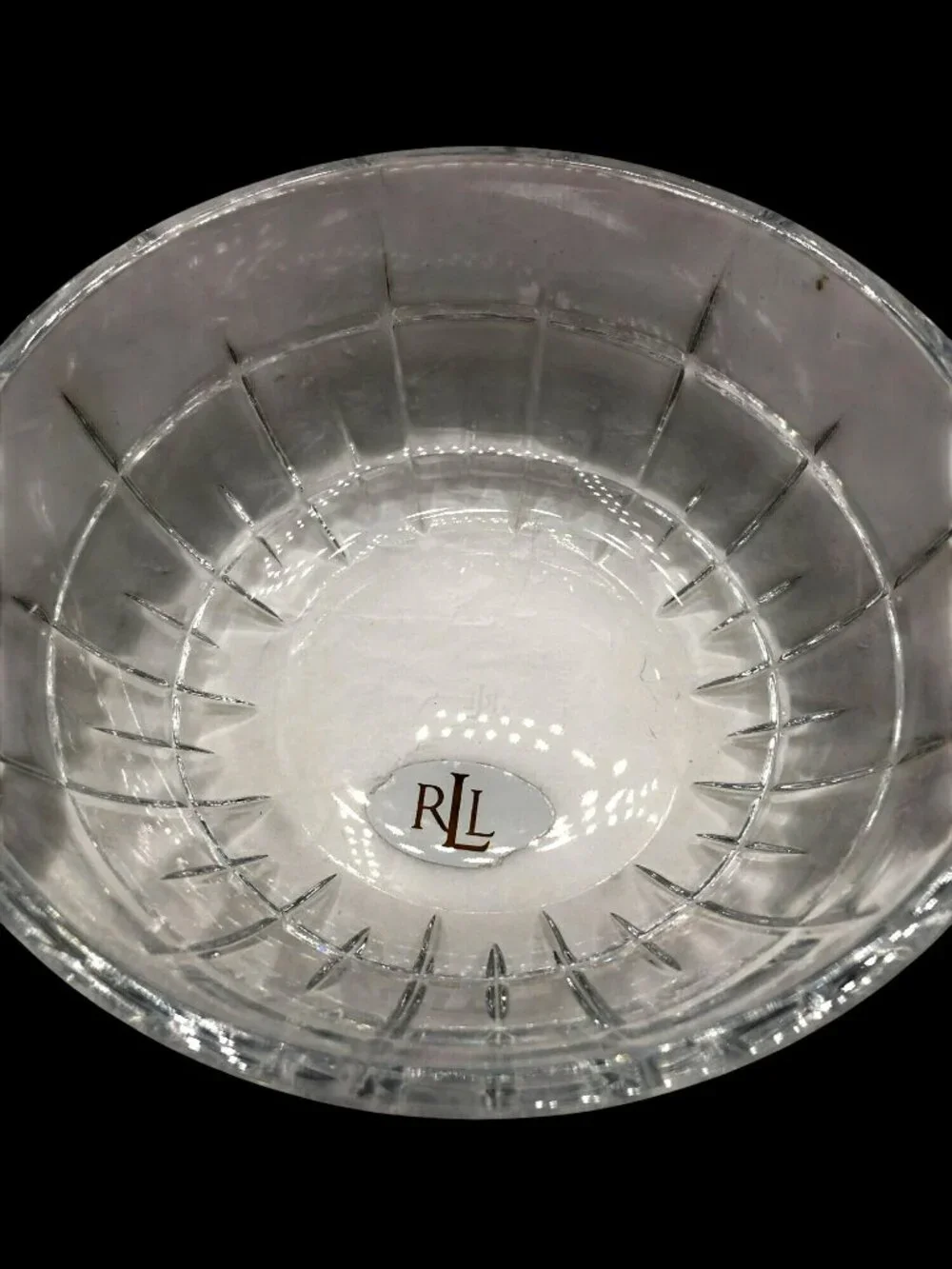 Ralph Lauren Lead Crystal Cocktail Nut Bowl Candy Dish 5.5 x 2.5 in. 1.5 lbs